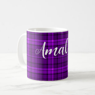 solid fluorescent bright neon purple coffee mug