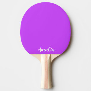 solid fluorescent bright neon purple   ping pong paddle