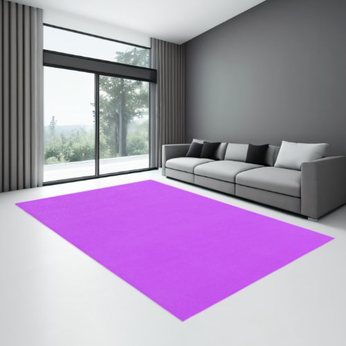 solid fluorescent bright neon purple rug