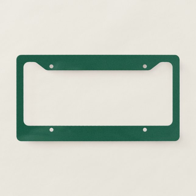 Solid Forest dark Green License Plate Frame (Front)