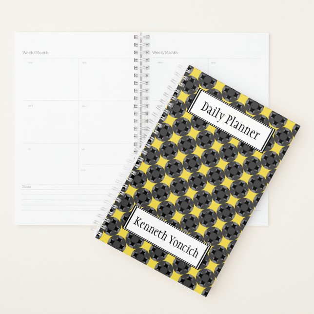 Solid Four Star Circle Cross by Kenneth Yoncich Planner (Display)