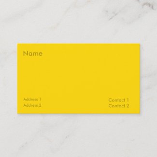 solid gold color - modern business card