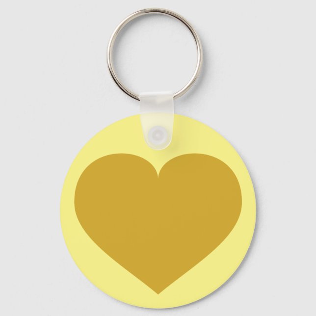 Solid Gold Heart Keychain (Front)