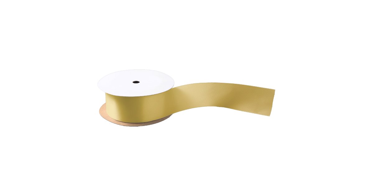 Solid Gold Holiday Satin Ribbon