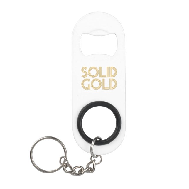 Solid Gold Keychain Bottle Opener (Front)