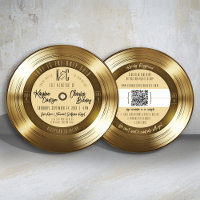 Solid Gold Vinyl Record Monogram Music Wedding