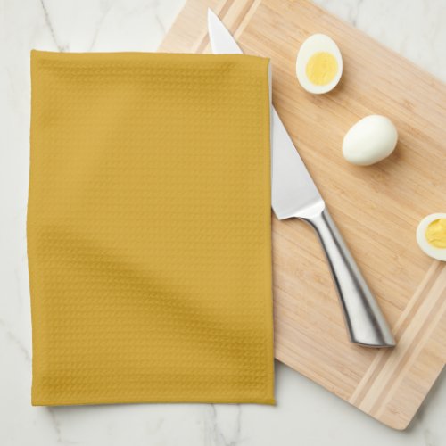 Solid goldenrod yellow kitchen towel