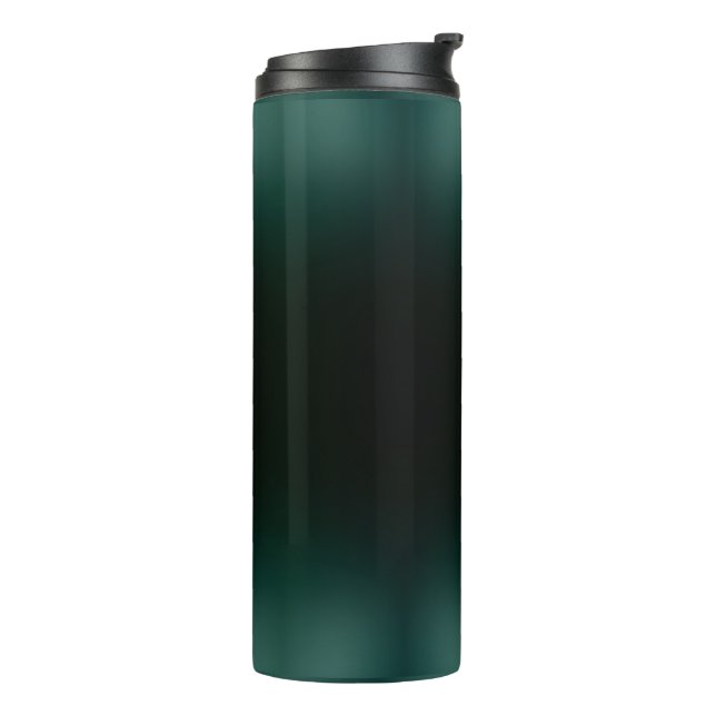 Solid Gradient Pattern | Dark Emerald Ombre Thermal Tumbler (Rotated Left)