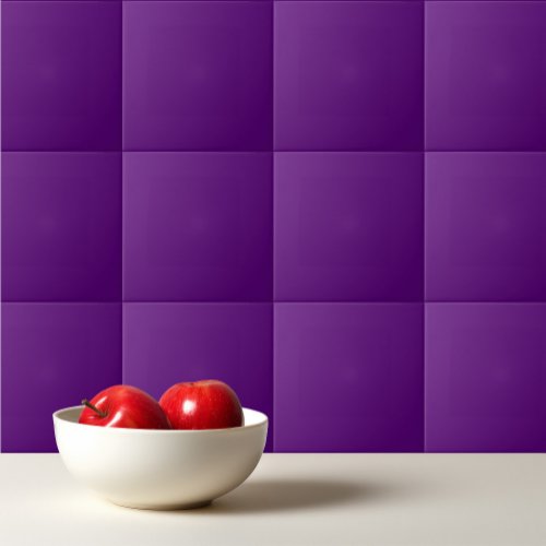 Solid grape purple ceramic tile