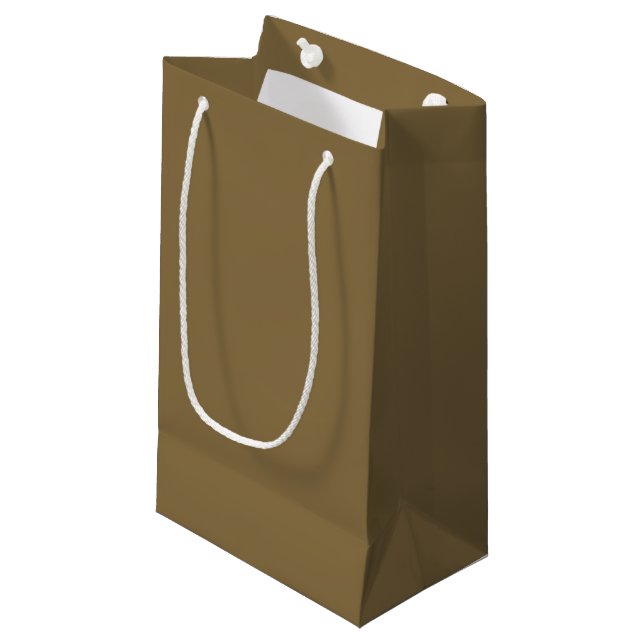 Solid gray brown  small gift bag (Front Angled)