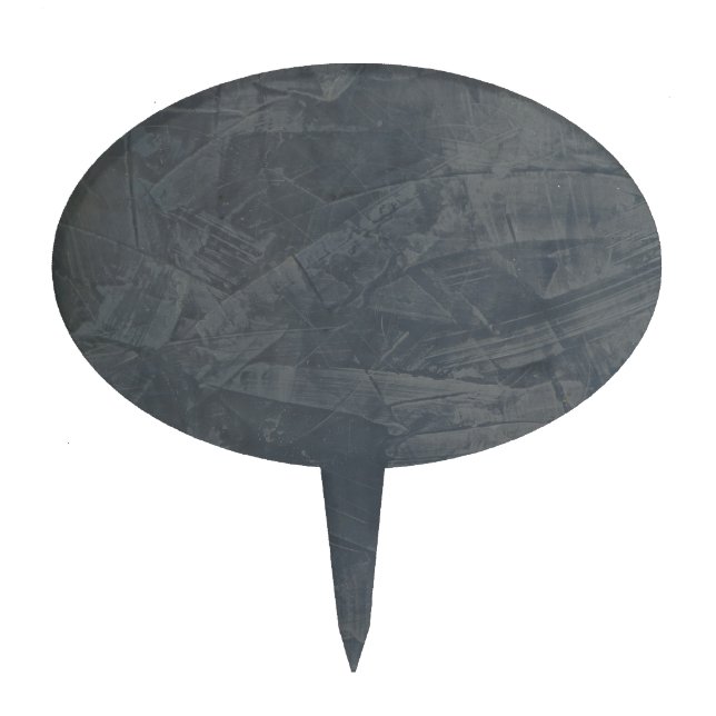 Solid Gray Cake Topper (Front)
