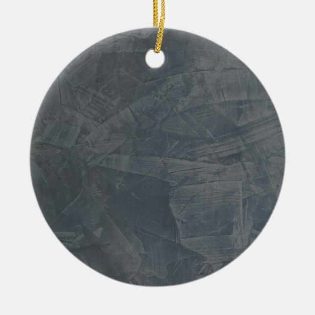 Solid Gray Ceramic Ornament (Front)