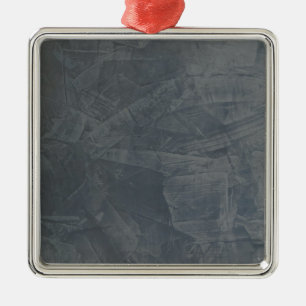 Solid Gray Metal Ornament