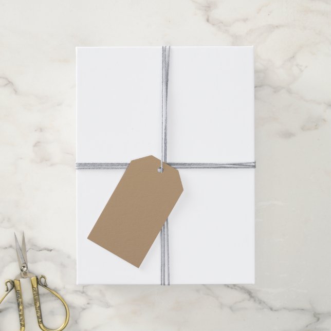 Solid gray orange gift tags (With Twine)