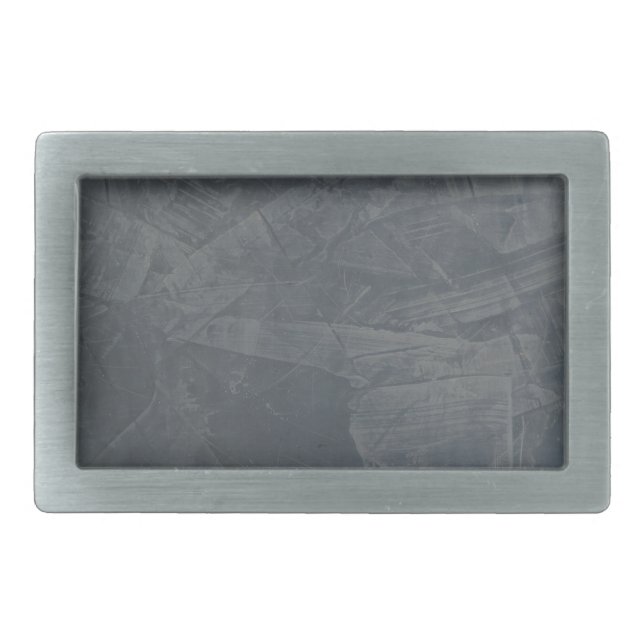 Solid Gray Rectangular Belt Buckle (Front)