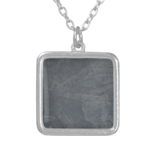 Solid Gray Silver Plated Necklace