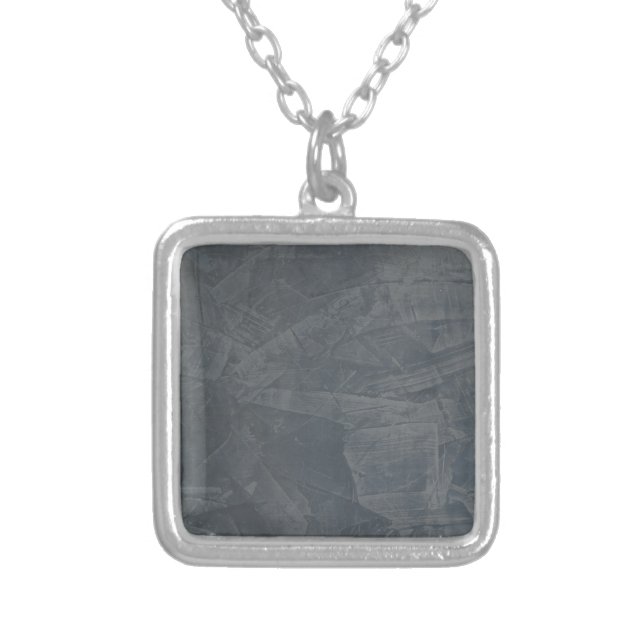 Solid Gray Silver Plated Necklace (Front)