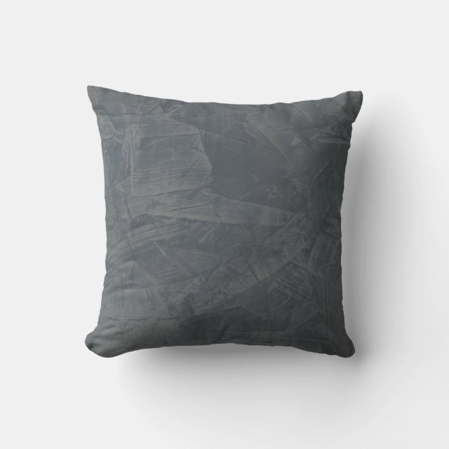 Solid Gray Throw Pillow (Front)