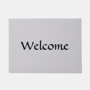 Solid Gray Welcome Doormat