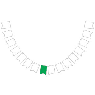 Solid Green Background  Bunting Flags
