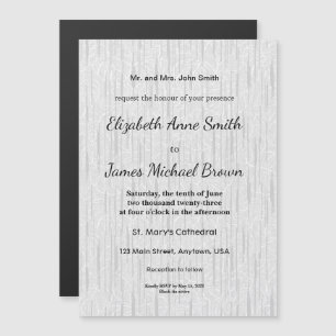 Solid Green Background Magnetic Invitation