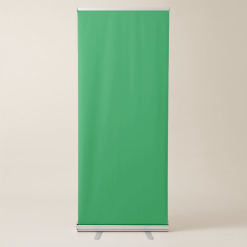 Solid Green Background Screen Retractable Banner