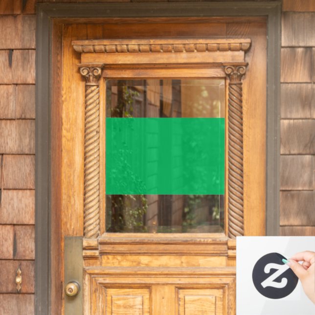Solid Green Background  Window Cling (Home Door)