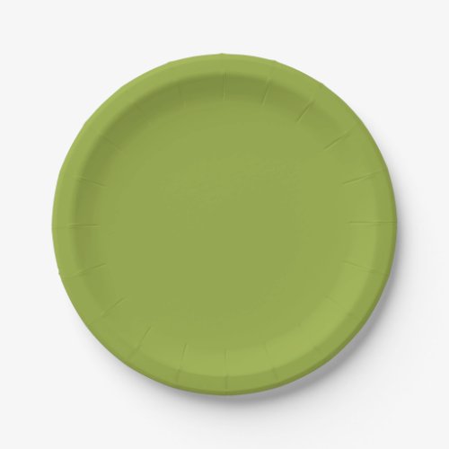 Solid green bamboo leaf paper plates