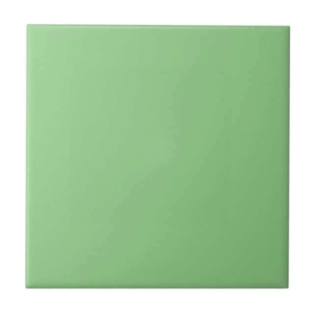 Solid Green Ceramic Tile (Front)