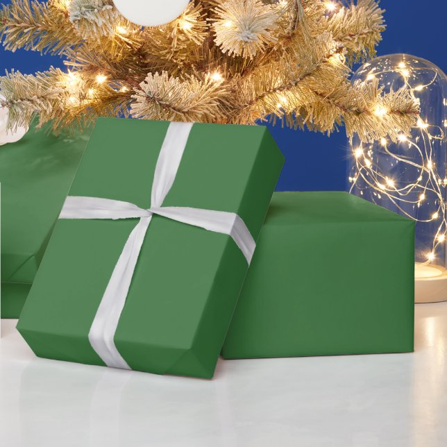Solid Green Color Wrapping Paper (Holidays)