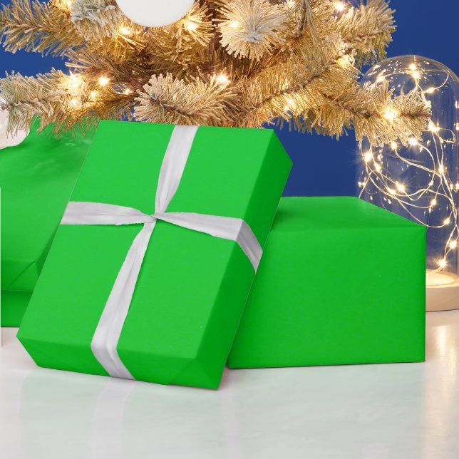 Solid Green Color Wrapping Paper (Holidays)