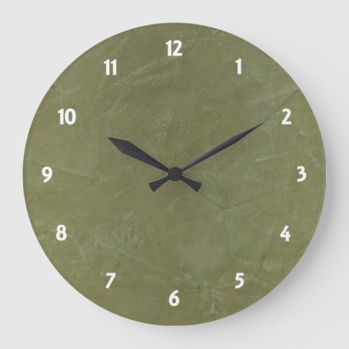 Solid Green Large Clock