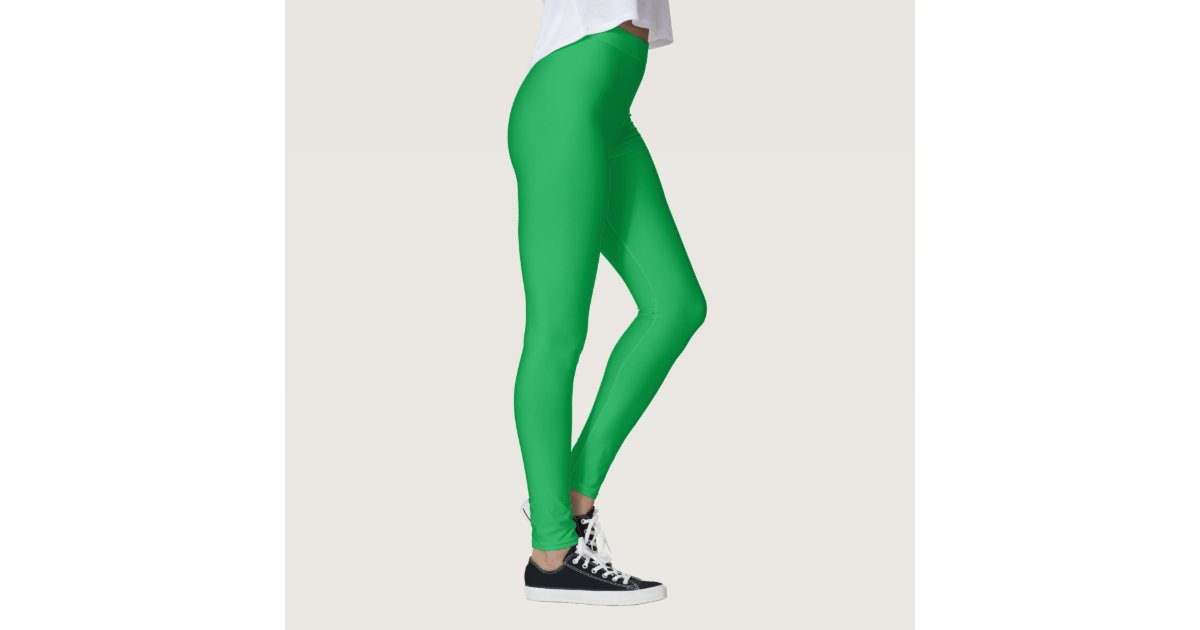 Pistachio Ice Cream Solid Green Legging, Zazzle