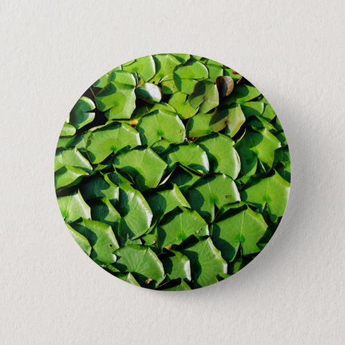 solid Green lily pads Pinback Button