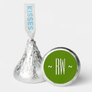 Solid Green Monogram Hershey®'s Kisses®