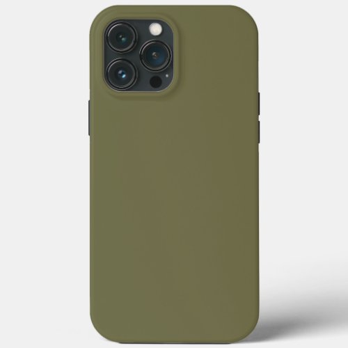 Solid Green Olive Brown by Premium Collections iPhone 13 Pro Max Case