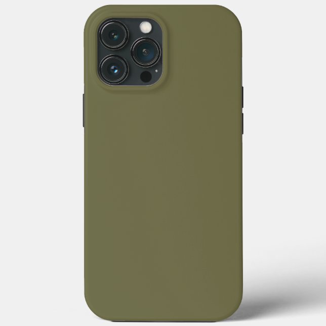 Solid Green Olive Brown by Premium Collections Case-Mate iPhone Case (Back)