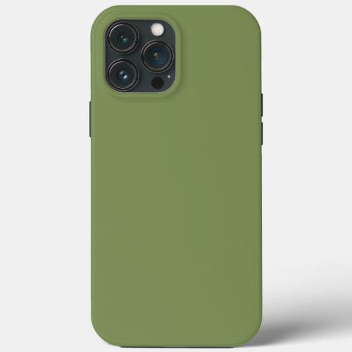 Solid Green Olive Drab by Premium Collections iPhone 13 Pro Max Case
