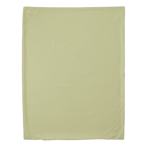 Solid Green Olive Drab by Premium Collections Duvet Cover