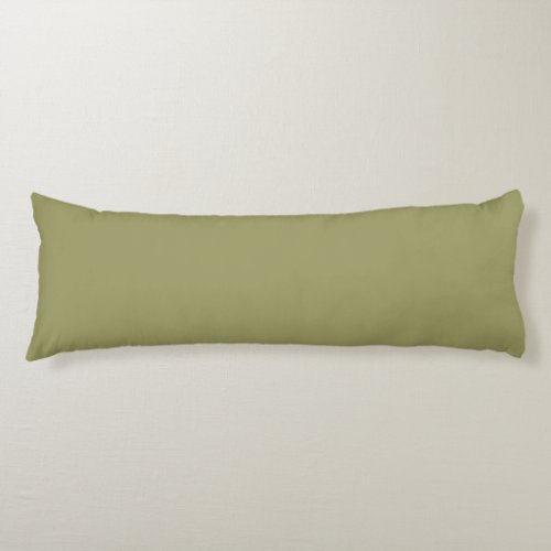 Solid Green Olive Gray by Premium Collections Body Pillow