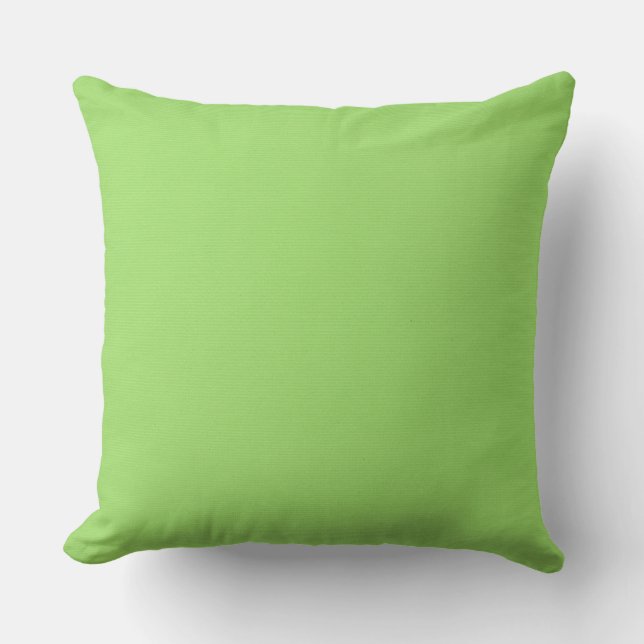 Solid Green Throw Pillow (Front)