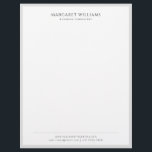 Solid Grey Border Business Professional Office<br><div class="desc">Solid Grey Border Business Professional Office Letterhead</div>