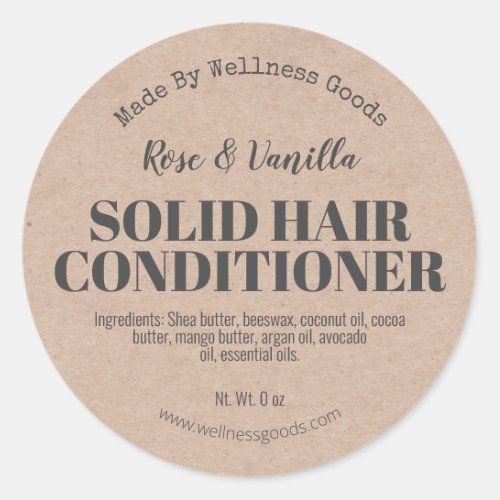 Solid Hair Conditioner Product Labels