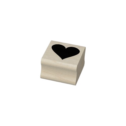 Solid Heart Rubber Stamp With Optional Handle