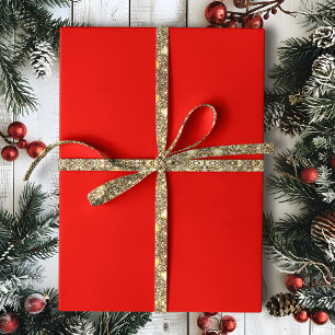 Solid Holly Red Wrapping Paper