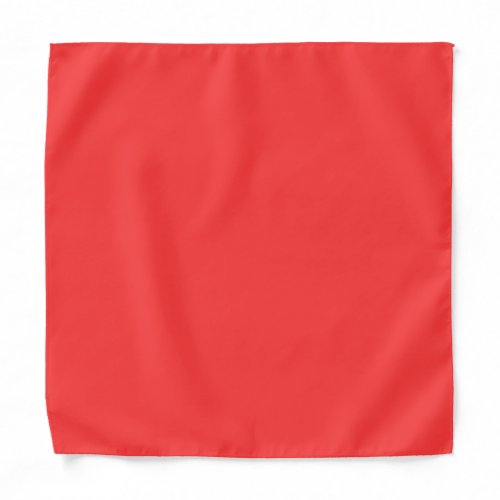 Solid hot coral red bandana