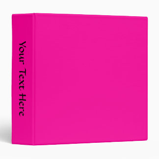 Solid Hot Pink 3 Ring Binder