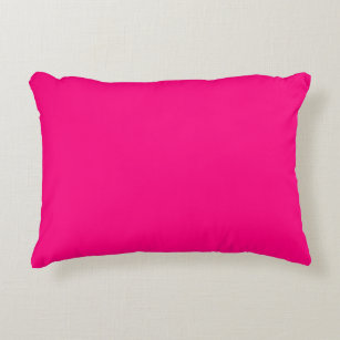 Hot Pink & Soft Cream Folk Art Pattern Throw Pillow