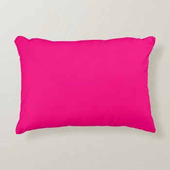 Solid Hot Pink Accent Pillow by Richard__Stone at Zazzle