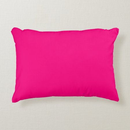 Solid Hot Pink Accent Pillow